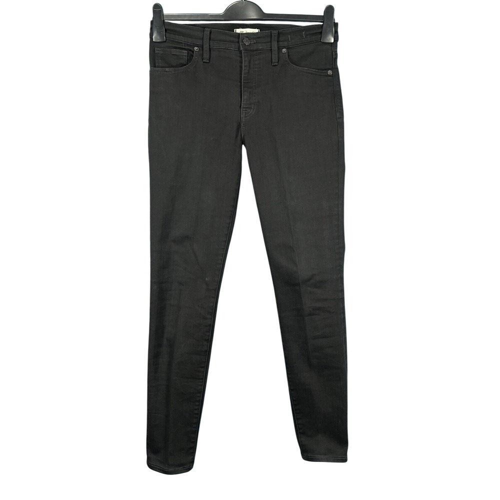 MADEWELL 9" High-Rise BLACK Cotton Blend DENIM 5-Pockets SKINNY JEANS Sz 30